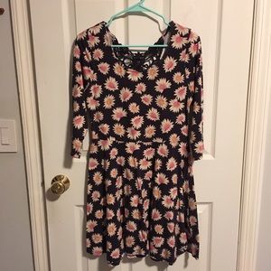 Forever 21 Floral Dress w/ Lace Back
